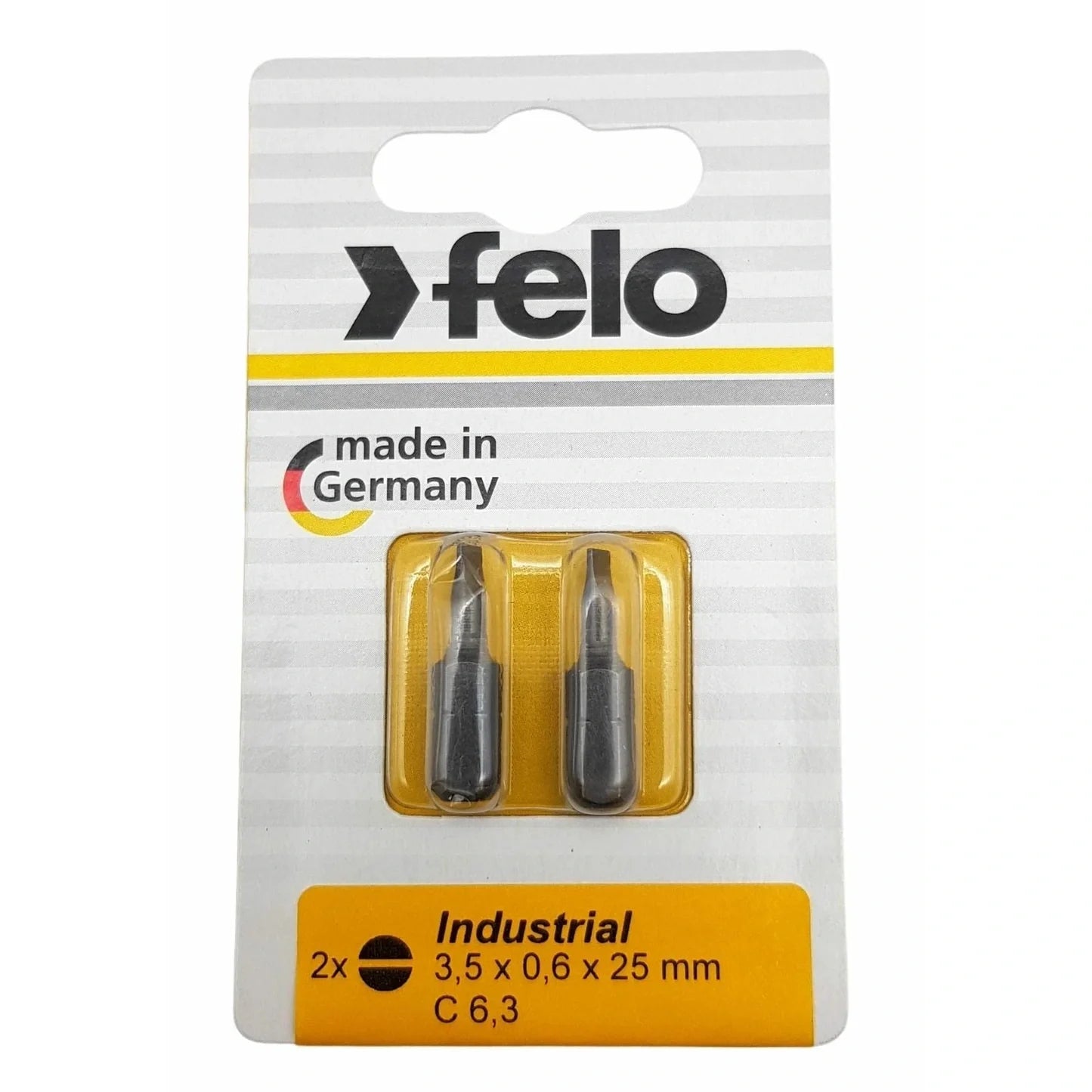 Felo 02031036 Slotted 3.5 x 0.6 x 25 mm Bits - 2 Pieces