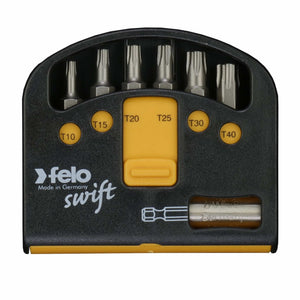 Felo 02060316 Swift Box 6 piece Bits and Magnetholder - T10-T40