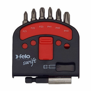 Felo 02060326 Swift Bit-Box, Phillips/Pozidriv + Bitholder, 7 Pieces