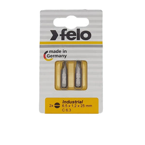 Felo 02061036 Slotted 6.5 x 1.2 x 25 mm Bits - 2 Pieces