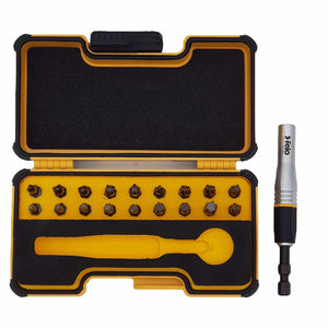 Felo 02071946 XS-Strongbox IMPACT Pro Bit Set with Impact Bits and Bitholder, 19 Pieces