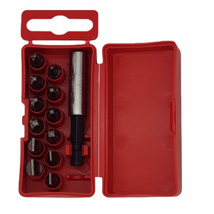 Felo 02091016 Profi Bit Box 13 Bits x 25 mm, Slotted/Phillips/Pozidriv + Bitholder