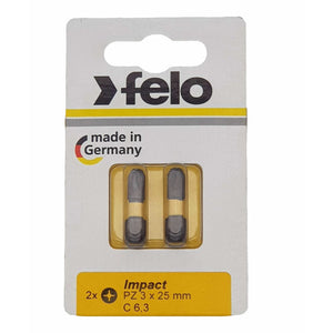 Felo 02103241 Impact cross bit series Impact PZ 3X25, 2 pcs