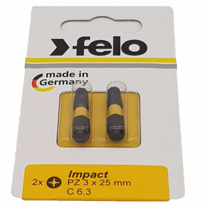 Felo 02103241 Impact cross bit series Impact PZ 3X25, 2 pcs