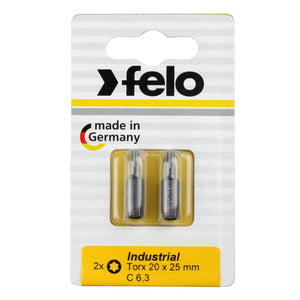 Felo 02627036 Torx T27 x 25 mm Bits - 2 Pieces