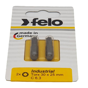 Felo 02630036 Torx T30 x 25 mm Bits - 2 Pieces