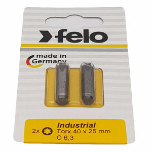 Felo 02640036 Torx T40 x 25 mm Bits - 2 Pieces