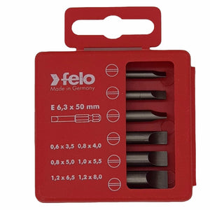 Felo 03091516 Profi Bit Box 6 Bits x 50 mm - Slotted