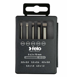 Felo 03091716 Profi Bit Box 5 Slotted Bits x 73 mm