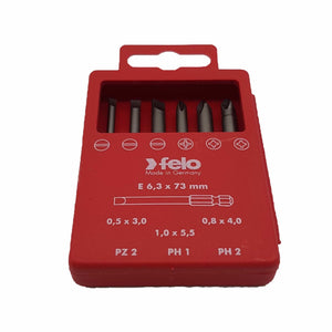 Felo 03092716 Bit set SL/PZ/PH Industrial 70 mm in case, 6 pcs