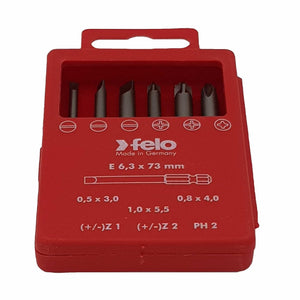 Felo 03192716 Bit set SL/Z +/- Industrial 70 mm in case, 6 pcs
