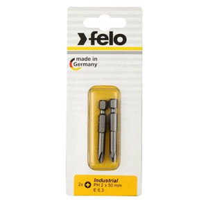 Felo 03202536 Phillips #2 x 50 mm Bits - 2 Pieces