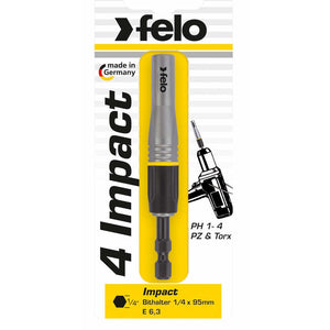 Felo 03829594 Bit Holder IMPACT 1/4" on Card