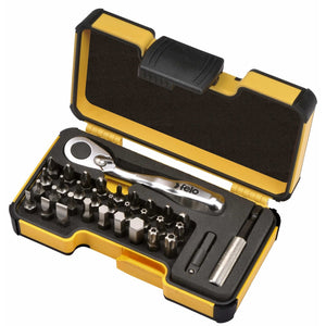 Felo 05773306 XS Box SL, Hex, PH, PZ, TX Bits Mini Ratchet, Bit Holder - 33 piece
