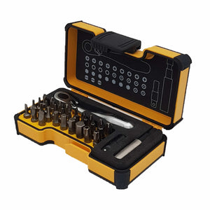 Felo 05773306 XS Box SL, Hex, PH, PZ, TX Bits Mini Ratchet, Bit Holder - 33 piece
