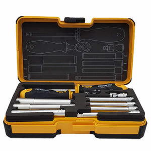 Felo 05781006 R-GO M-Tec Nut Drivers, Ergonic Ratchet - 10 piece Box