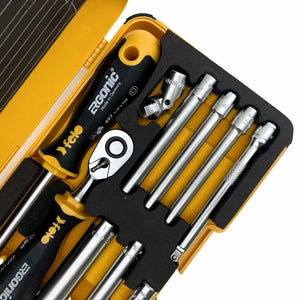 Felo 05781006 R-GO M-Tec Nut Drivers, Ergonic Ratchet - 10 piece Box