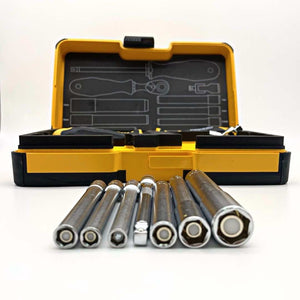 Felo 05781006 R-GO M-Tec Nut Drivers, Ergonic Ratchet - 10 piece Box