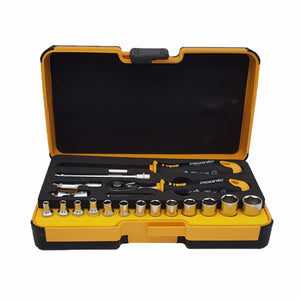 Felo 05781956 R-GO Box Sockets, Ergonic Ratchet - 19pc