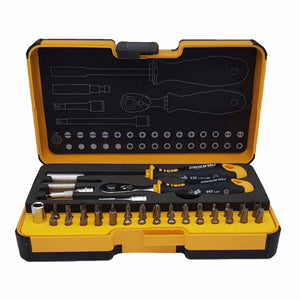 Felo 05783606 R-GO Box SL, Hex, PH, PZ, TX, SQ Bits Ratchet, Bit Holder - 36 pc