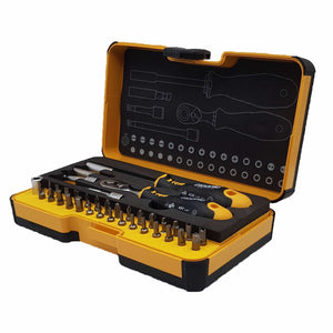 Felo 05783606 R-GO Box SL, Hex, PH, PZ, TX, SQ Bits Ratchet, Bit Holder - 36 pc