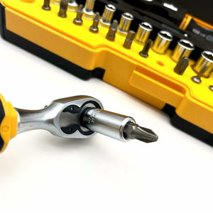 Felo 05783656 R-GO XL Box Sockets, Bits Ergonic Ratchet - 36 piece