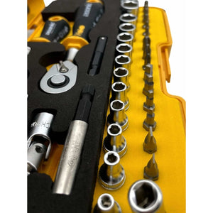 Felo 05783656 R-GO XL Box Sockets, Bits Ergonic Ratchet - 36 piece