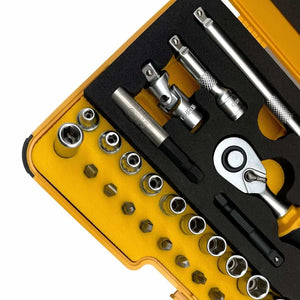 Felo 05783656 R-GO XL Box Sockets, Bits Ergonic Ratchet - 36 piece