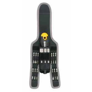 Felo 06071604 Ergonic K Handle Ratcheting Screwdriver Pouch Set, 16 Pieces