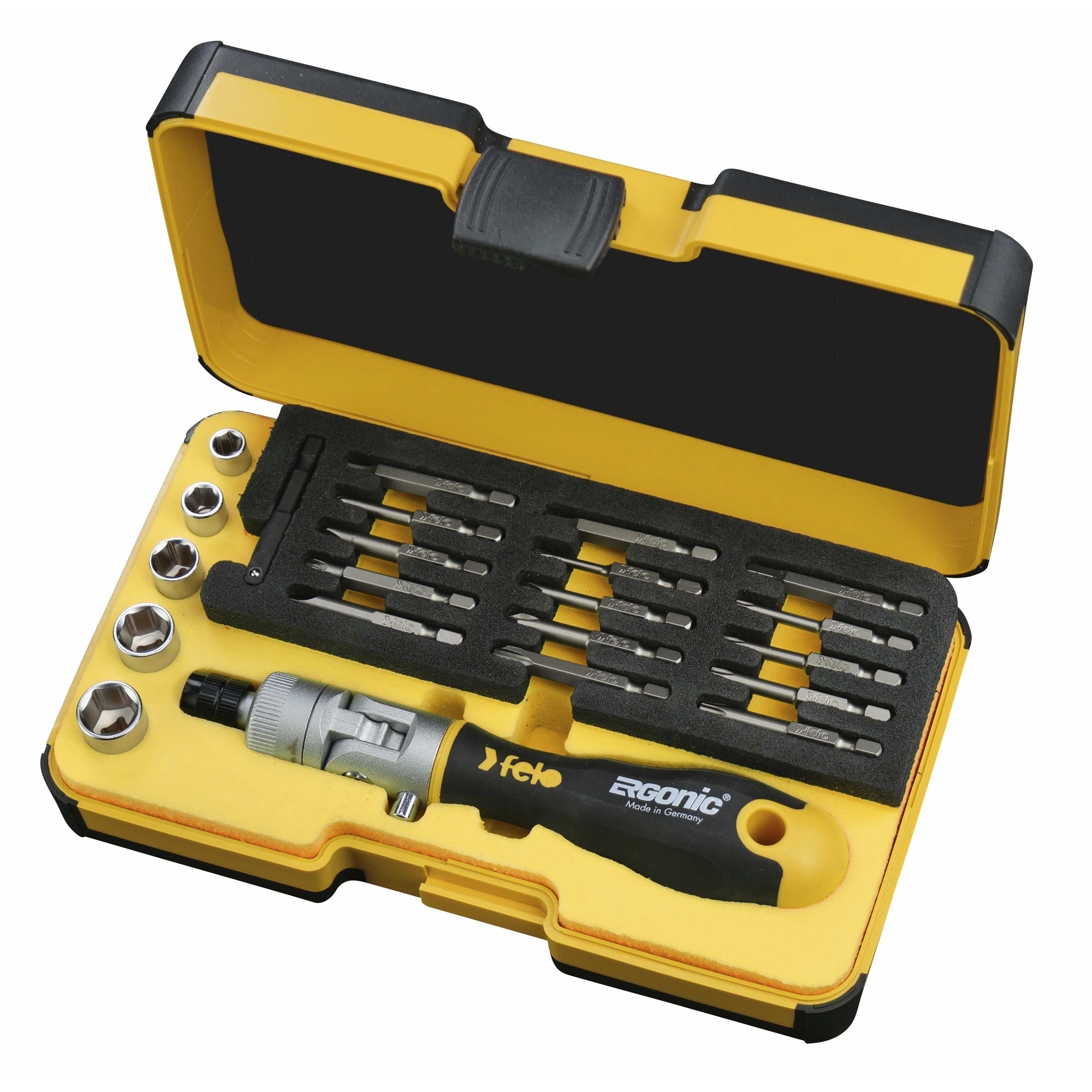 Felo 06072206 Ergonic K Handle Set in XL-Strongbox, 22 Pieces-Liger Tools