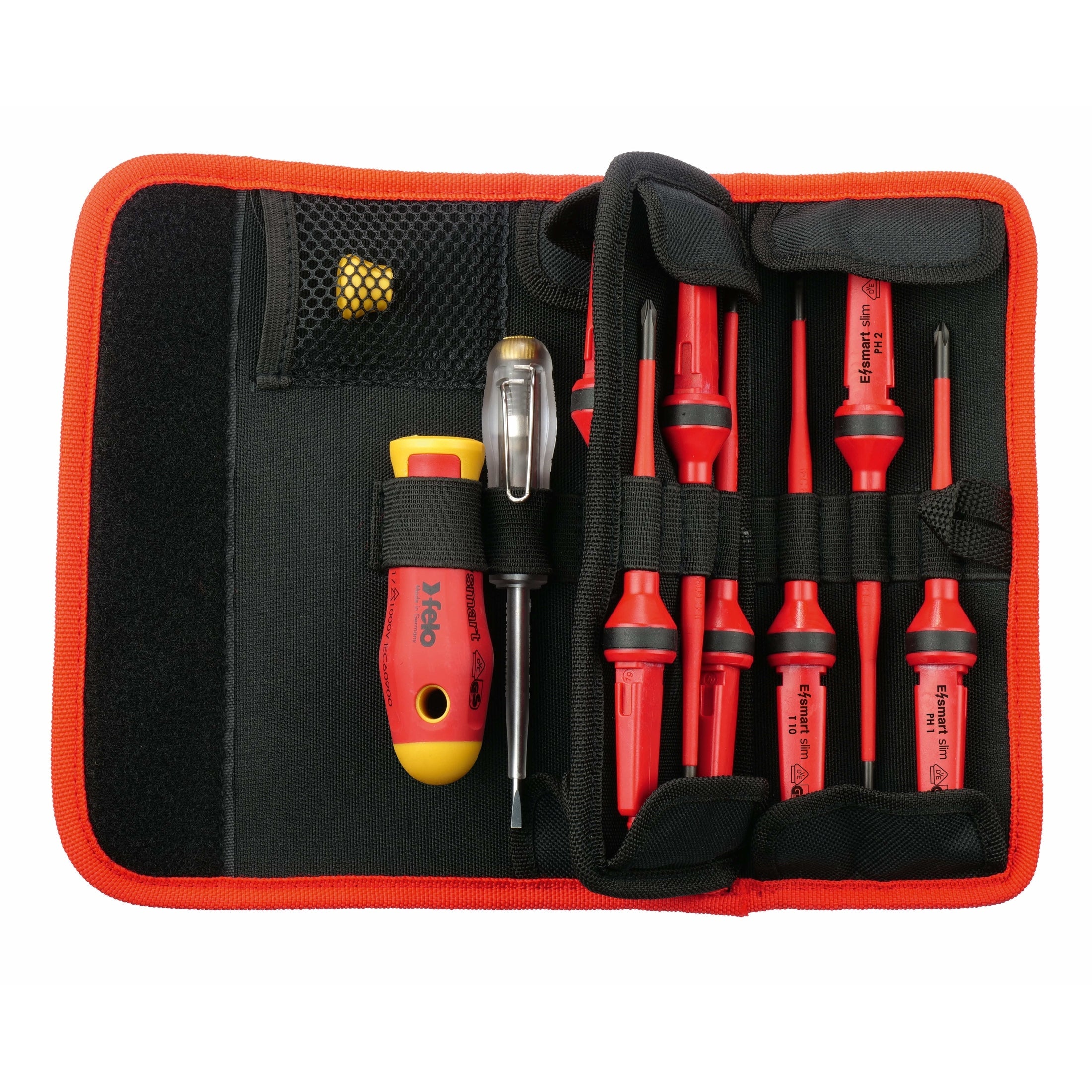 Felo 06381204 Belt bag E-smart slim VDE 13 pcs. SL/PH/PZ/TORX-Liger Tools
