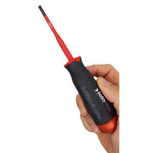 Felo 10004394 VDE Insulated Slim Blade for Torque Limiting Handle, Slotted SL 4.0 x 0.8 x 170 mm