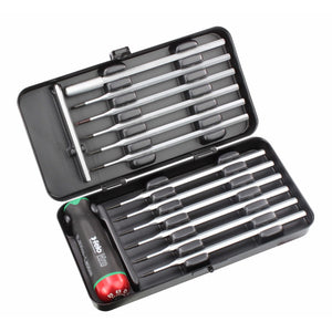 Felo 10099116 Screwdriver with adjustable torque NM series 0.6-1.5 Nm with a set of attachments, 12 pcs