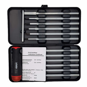 Felo 10099316 Torque adjustable screwdriver NM series 3.0–5.4 Nm with a set of bits, 12 pcs