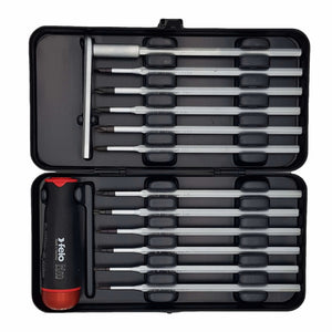 Felo 10099316 Torque adjustable screwdriver NM series 3.0–5.4 Nm with a set of bits, 12 pcs