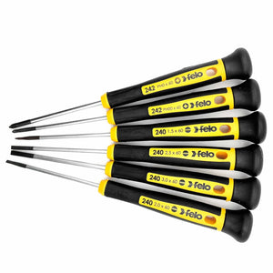 Felo 24096166 6 Piece Slotted & Phillips Precision Screwdriver Set