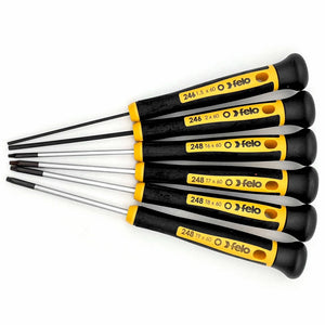 Felo 24896166 6 Piece Torx & Hex Precision Screwdriver Set