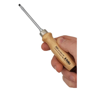 Felo 33503590 3.5 x 75mm Wood Handle Slotted Screwdriver