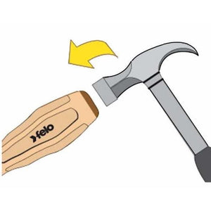 Felo 33504590 Slotted 4.5 x 90mm Wood Handle Screwdriver