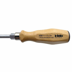 Felo 33510090 10 x 175mm Wood Handle Slotted Screwdriver
