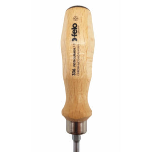 Felo 33610290 #1 x 80mm Wood Handle Pozidriv Screwdriver