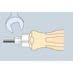 Felo 33610290 #1 x 80mm Wood Handle Pozidriv Screwdriver