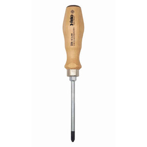 Felo 33620390 #2 x 100mm Wood Handle Pozidriv Screwdriver