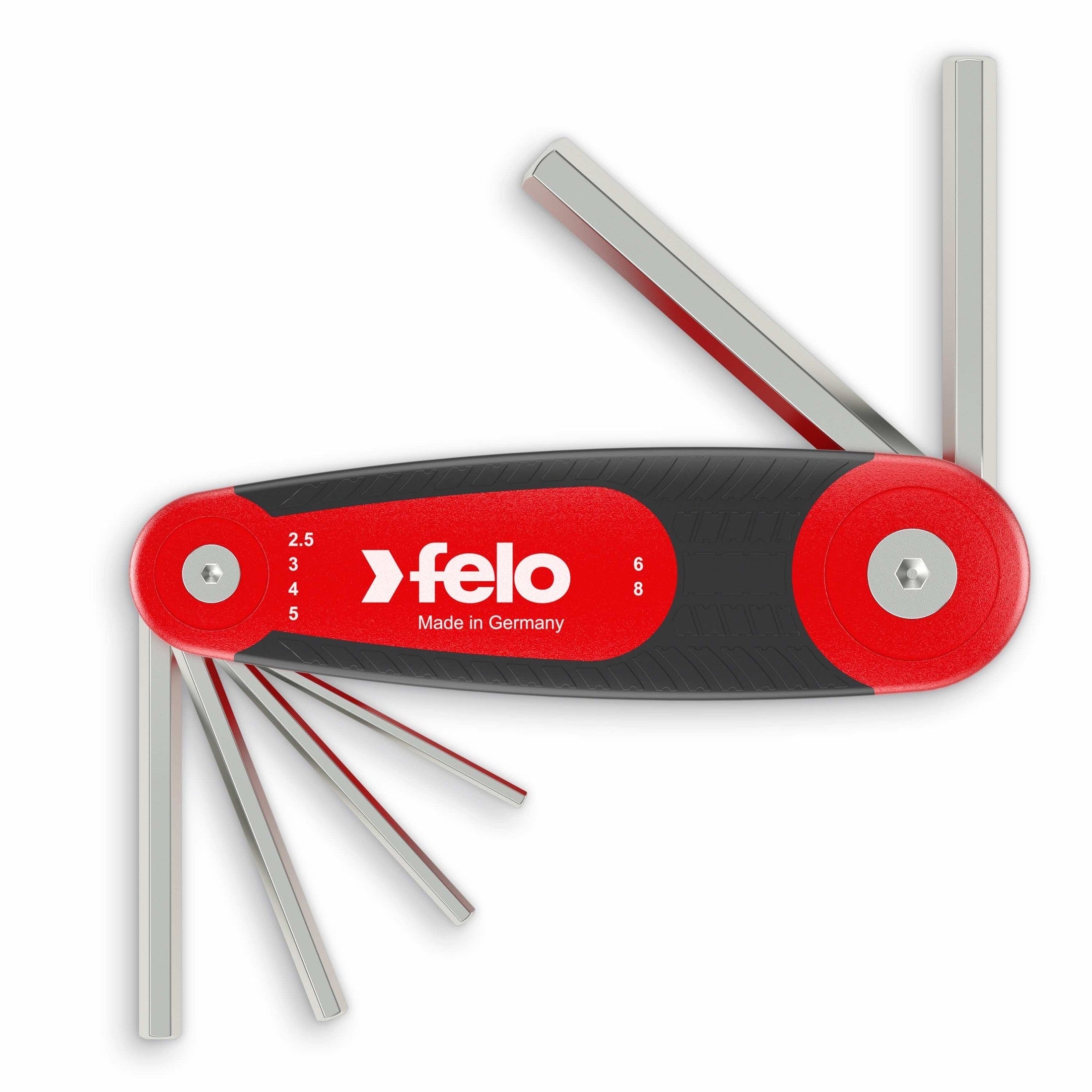 Felo 34500721 Folding Metric Hex Key Set, 2.5 - 8.0 mm, 6 Pieces-Liger Tools