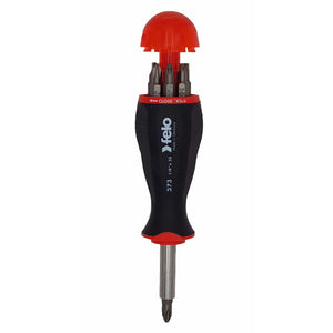 Felo 37320805 Magazine Handle with Bitholder, SL/PZ/PH/Torx, 139 mm, 8 Pieces