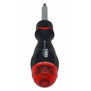 Felo 37420405 Magazine Handle Ratcheting Bitholder, SL/PZ/PH/Torx, 181 mm, 8 Pieces