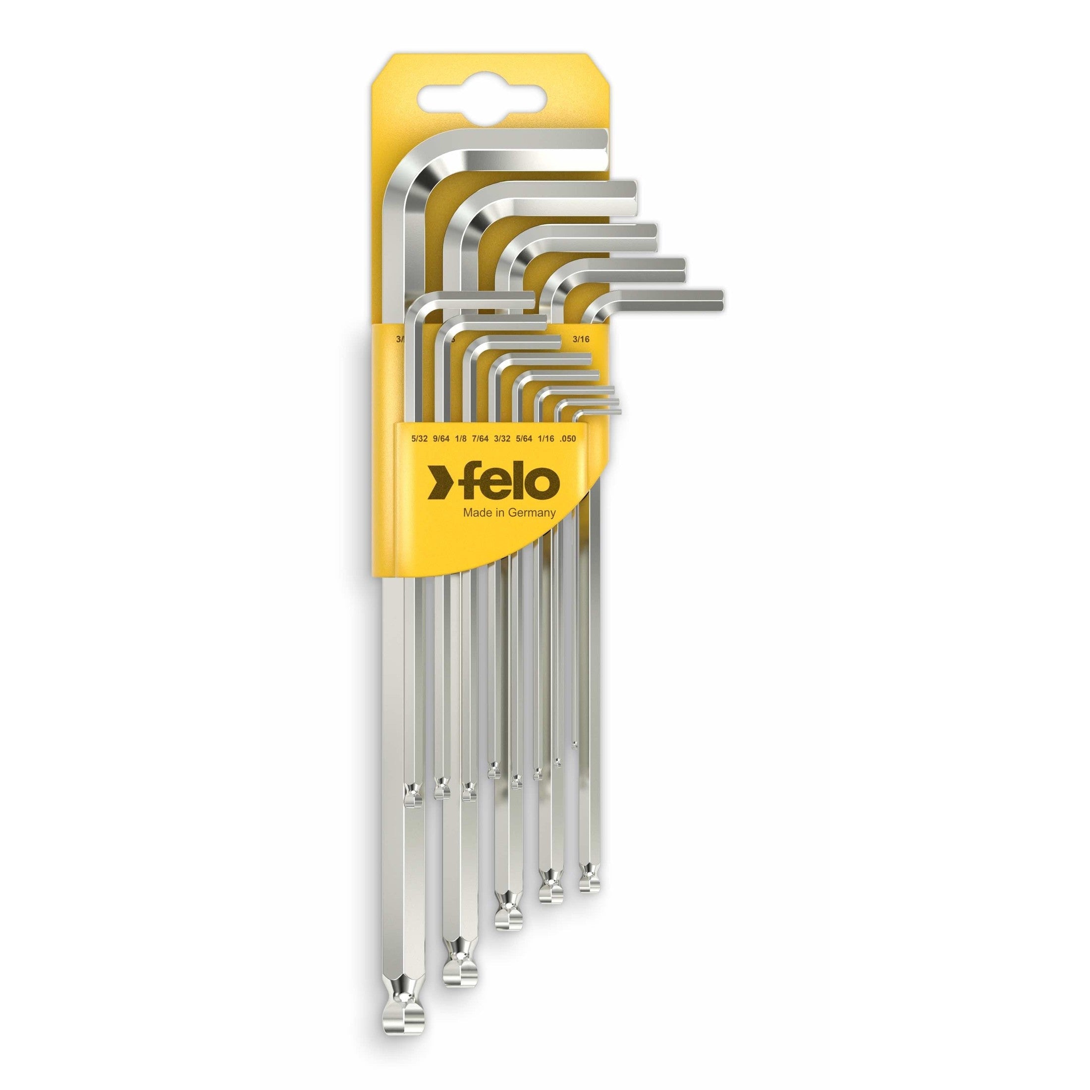 Felo 37513011 Ball End SAE Hex L-Key Set, 0.05" - 3/8", 13 Pieces-Liger Tools