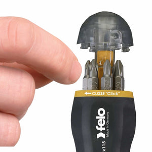 Felo 37604105 Magazine Handle Bitholder, SL/PZ/PH, 219 mm, 8 Pieces