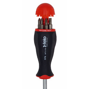 Felo 37604405 Magazine Handle Bitholder, SL/PZ/PH/Torx, 219 mm, 8 Pieces