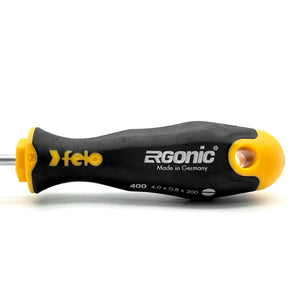 Felo 40004710 Ergonomic Flat Slotted Screwdriver 4.0x0.8x200
